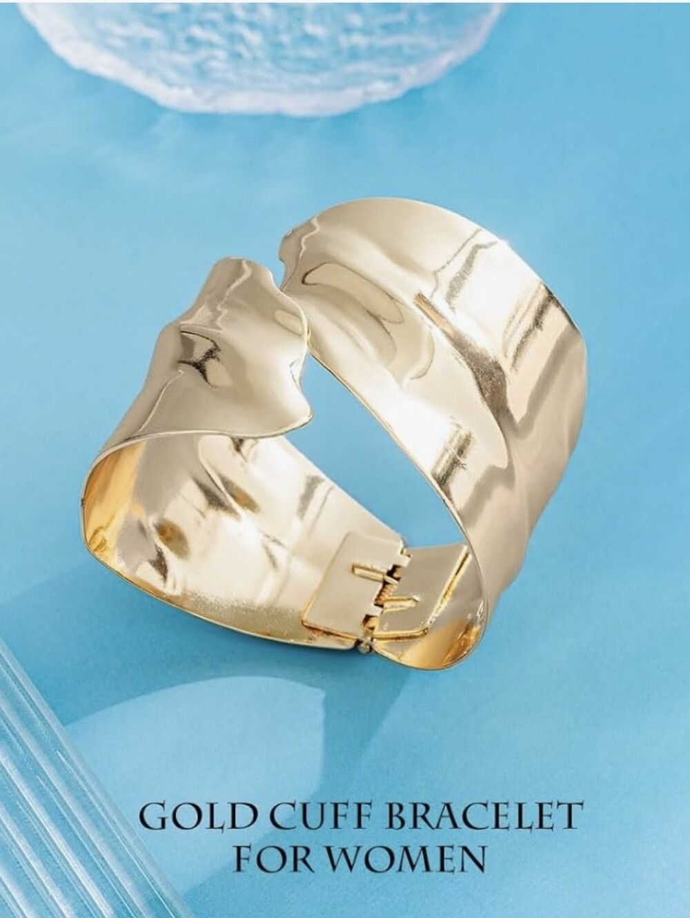 Gold Open Bangle Bracelet